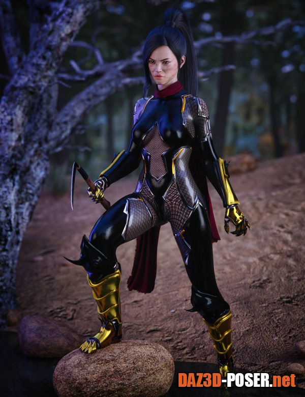 Dawnload dForce Kunoichi Battle Suit Bundle for Genesis 8 Females for free