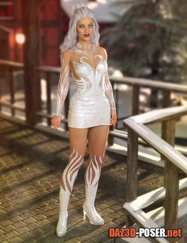 Dawnload Frost Flower Outfit for Genesis 8 and 8.1 Females for free