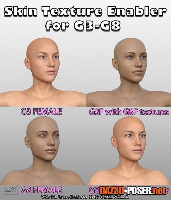 Dawnload WMs Skin Textures Enabler for G3-G8 for free