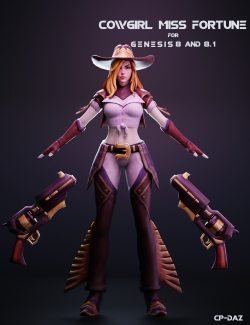 Cowgirl Miss Fortune For Genesis 8 and 8.1 Female