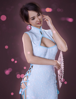 dForce Li Mei Mini Dress Outfit for Genesis 8 and 8.1 Females