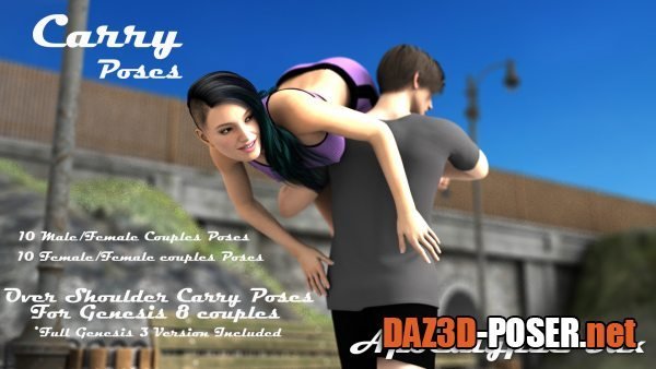 Dawnload Carry Poses for Genesis 8 for free