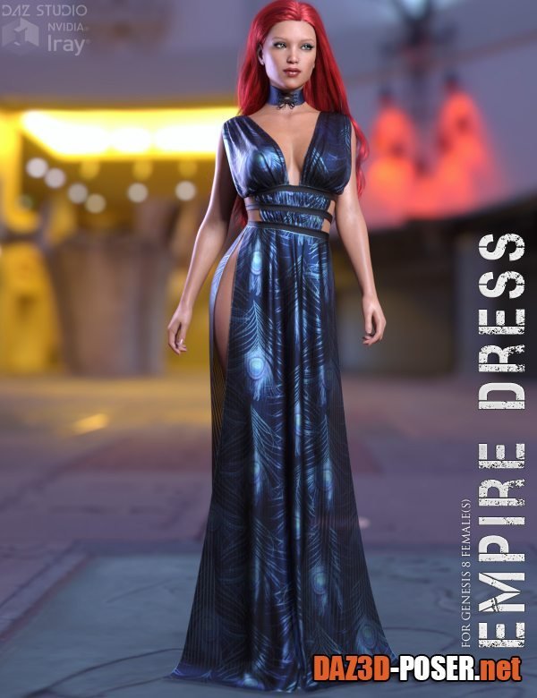 Dawnload dForce Empire Dress for Genesis 8 Females for free