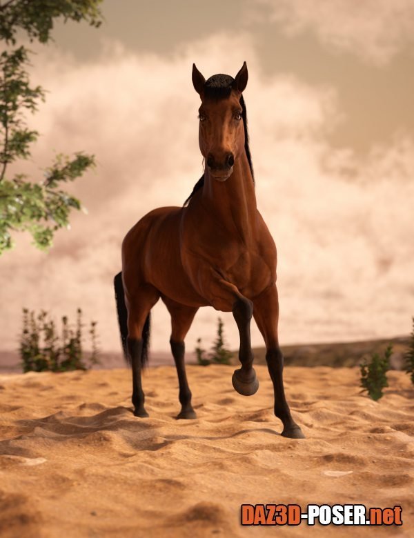 Dawnload Mighty Stallion Poses for Daz Horse 3 for free