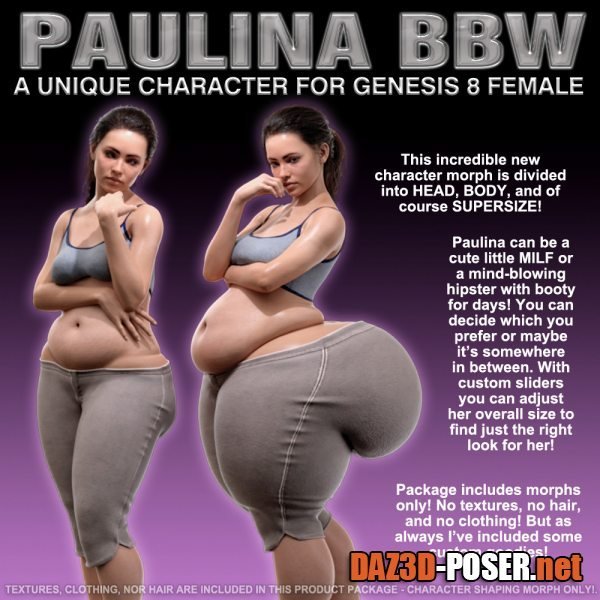 Dawnload Paulina BBW Morph for Genesis 8 Female for free