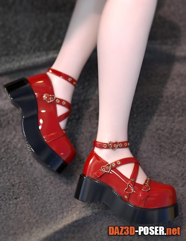 Dawnload SU Cute Shoes for Genesis 9, 8, and 8.1 for free