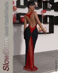 SlowBurn dForce dress for Genesis 8 Female(s)