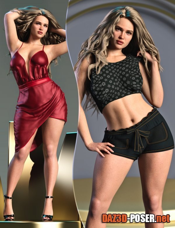Dawnload Z Curvy Confident Beauty Shape and Pose Mega Set for Genesis 9 for free