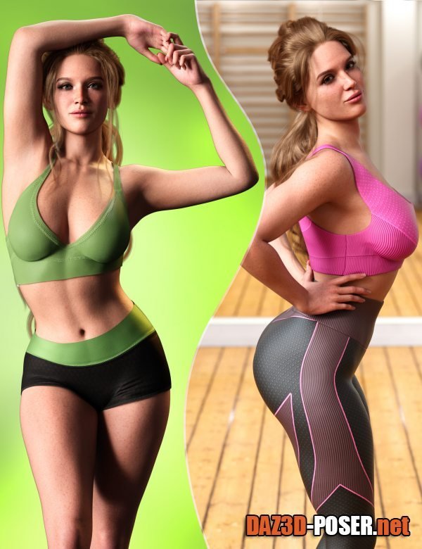 Dawnload Z Fitness Goddess Shape and Pose Mega Set for Genesis 9 for free