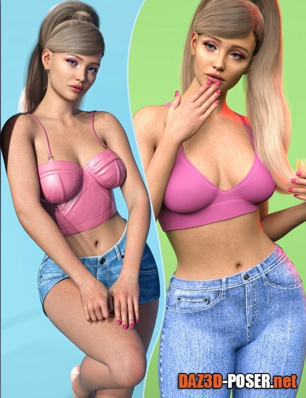 Dawnload Z Sweet and Shy Poses for Genesis 8 and 9 for free