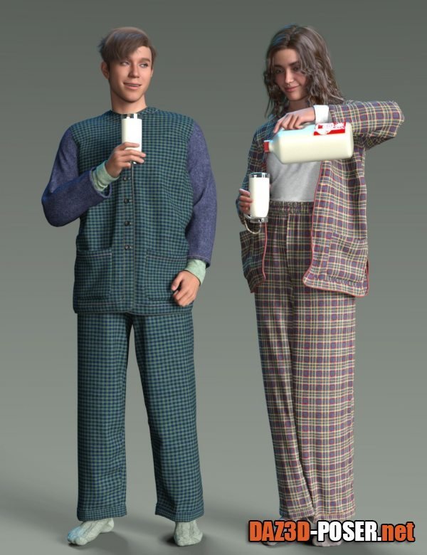 Dawnload dForce Comfy Pajama Set for Genesis 9, 8, and 8.1 for free