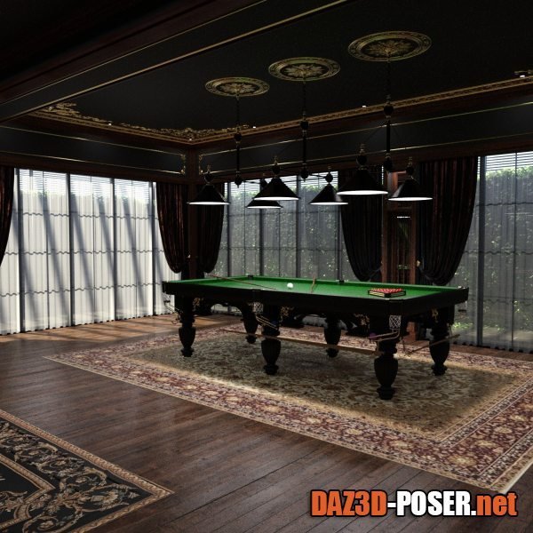 Dawnload Elegant Billiard Room for free