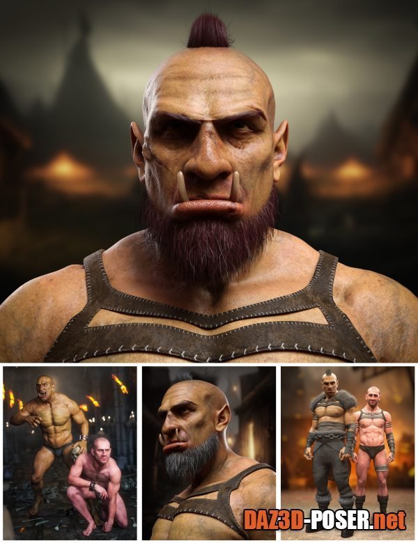 Dawnload Grommok Orc for Genesis 9 Bundle for free