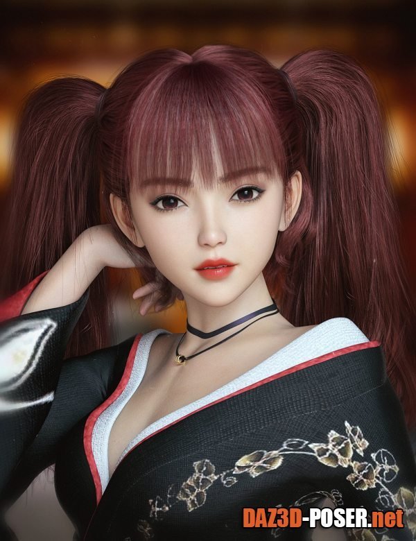 Dawnload Hina Hair for Genesis 9 for free
