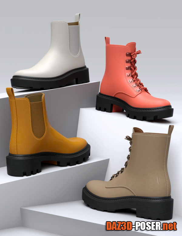 Dawnload HL Fashion Boots for Genesis 8 and 8.1 Female for free