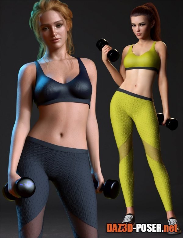 Dawnload Keep Fit Outfit Set for Genesis 8, 8.1, and 9 for free