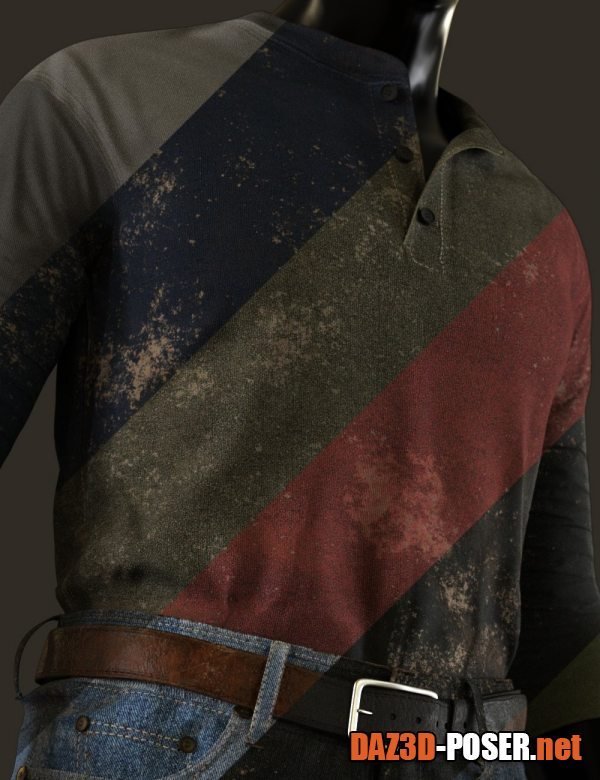 Dawnload MI Henley Casual Outfit Texture Add-On for free