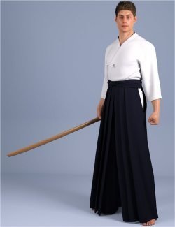 dForce HnC Kendo Uniform Outfits for Genesis 8.1 Males