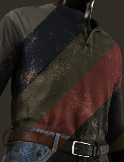MI Henley Casual Outfit Texture Add-On