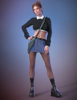 dForce Beige Spring Outfit for Genesis 9
