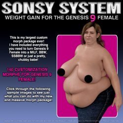 Sonsy Weight Gain System for Genesis 9 Female
