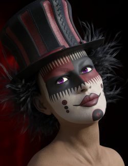 Elvira for Genesis 8 Female and Harlequin L.I.E. Make Up