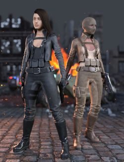 Rebel Militia Outfit for Genesis 8.1 Females