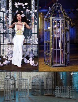 Z Caged – Cage Props and Poses for Genesis 8 and 8.1
