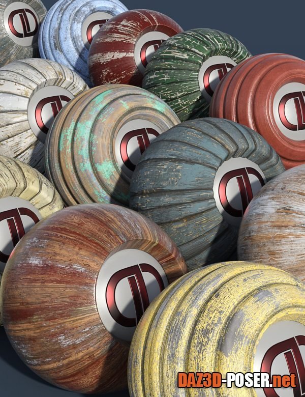 Dawnload DD PBR Painted Wood Shaders for Iray Vol 2 for free