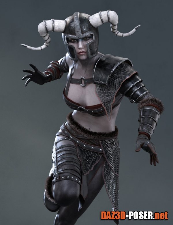 Dawnload dForce Barbarian Armor for Genesis 9 and Genesis 8 Females for free