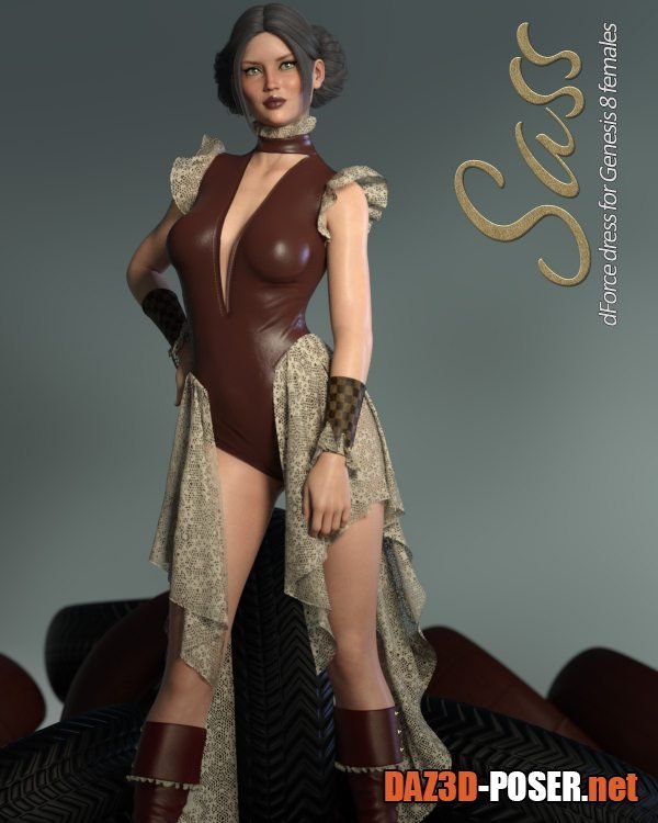 Dawnload Sass dForce outfit for Genesis 8 Females for free