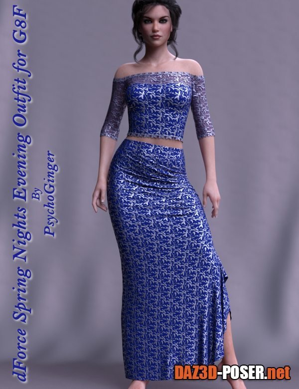 Dawnload dForce Spring Nights Evening Outfit for G8F for free