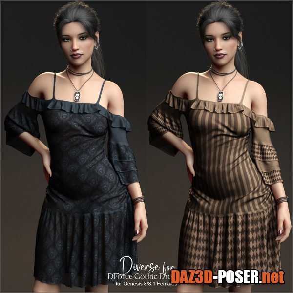 Dawnload Diverse for D-Force Gothic Dress 3 for G8F and G8.1F for free
