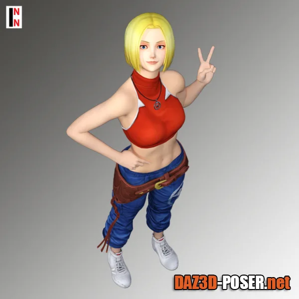 Dawnload KOF Mary Blue Character & Outfit for Genesis 8 Female for free