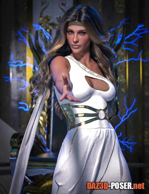 Dawnload dForce Olympia Goddess Outfit for Genesis 9 for free