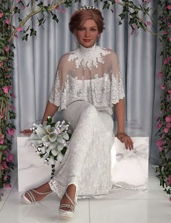 dForce Sofia Wedding Gown for Genesis 9