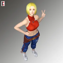 KOF Mary Blue Character & Outfit for Genesis 8 Female