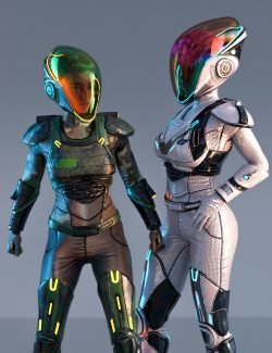 Sci-Fi Guard Outfit Textures for Genesis 8 and 8.1 Female