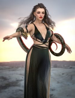 dForce Siren of Snakes Outfit for Genesis 9