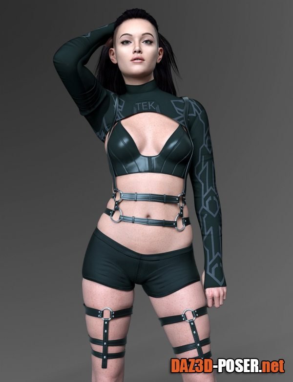 Dawnload X-Fashion Tek Outfit for Genesis 9 for free