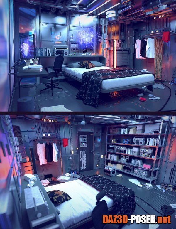 Dawnload Cyberpunk Condo Bedroom for free