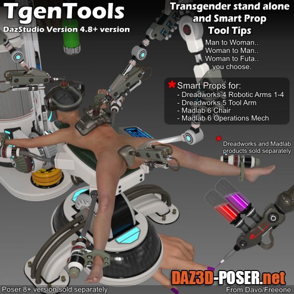 Dawnload “Tgen Tools” Transgender Tools for DazStudio 4.8+ for free