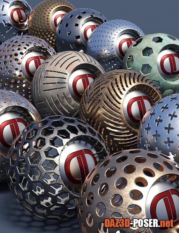 Dawnload DD PBR Metal Grille Shaders for Iray Vol 1 for free