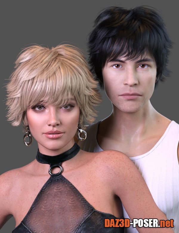Dawnload Denny Hair for Genesis 9 for free