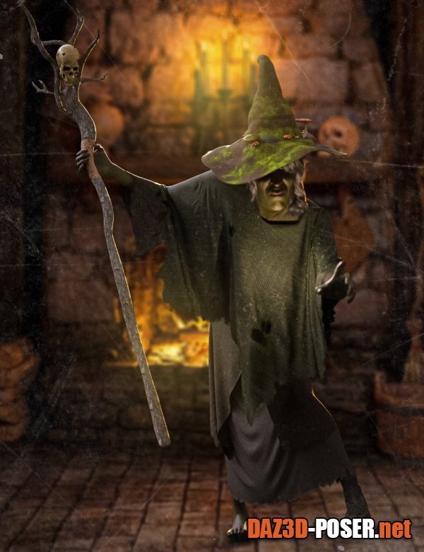 Dawnload dForce Wicked Witch Outfit For Genesis 9 for free
