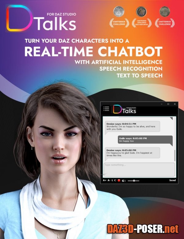 Dawnload D-Talks! – Realtime Talking Chatbot for Daz Characters for free