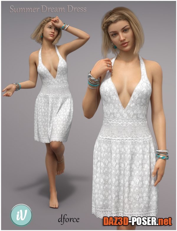 Dawnload dForce iV Summer Dream Dress for Genesis 8 Female(s) for free