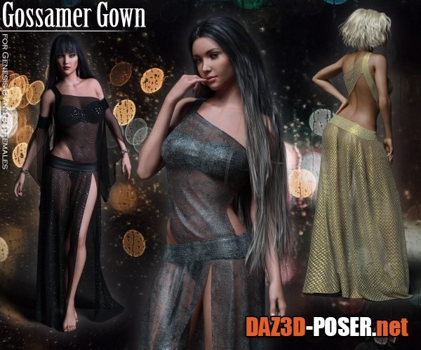 Dawnload Gossamer Gown for Genesis Females 8.0 and 8.1 for free