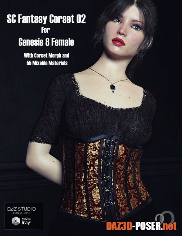 Dawnload SC Solo Fantasy Corset 02 for Genesis 8 Female for free