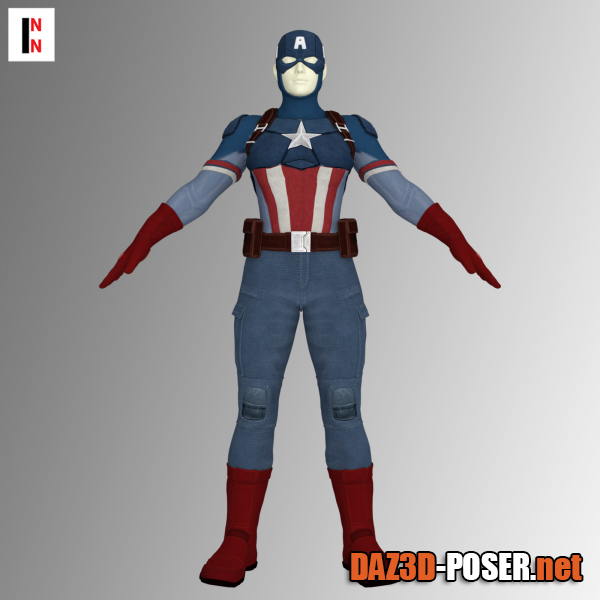 Dawnload Captain America Outift For Genesis 8 Female for free